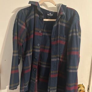 Hollister Multicolor Plaid Button-Up